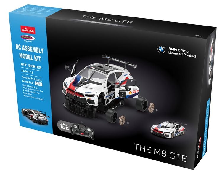 Produktbild: Jamara BMW M8 GTE 1:18 wei&szlig; 2,4GHz Bausatz