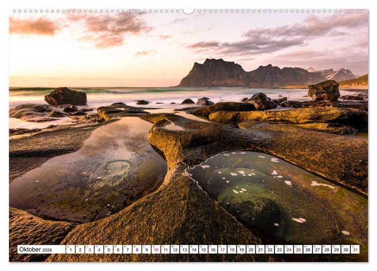 Produktbild: Lofoten - Eine Reise durch Nordnorwegen (Wandkalender 2026 DIN A2 quer), CALVENDO Monatskalender
