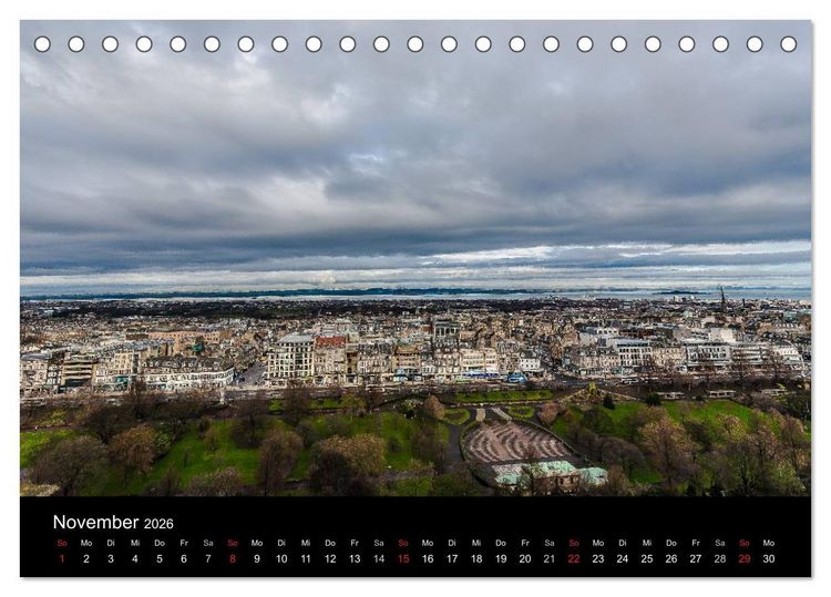 Produktbild: EDINBURGH. Blick. Licht. Wetter. (Tischkalender 2026 DIN A5 quer), CALVENDO Monatskalender