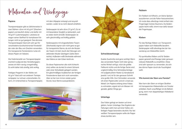 Produktbild: Weihnachtliche Fenstersterne falten