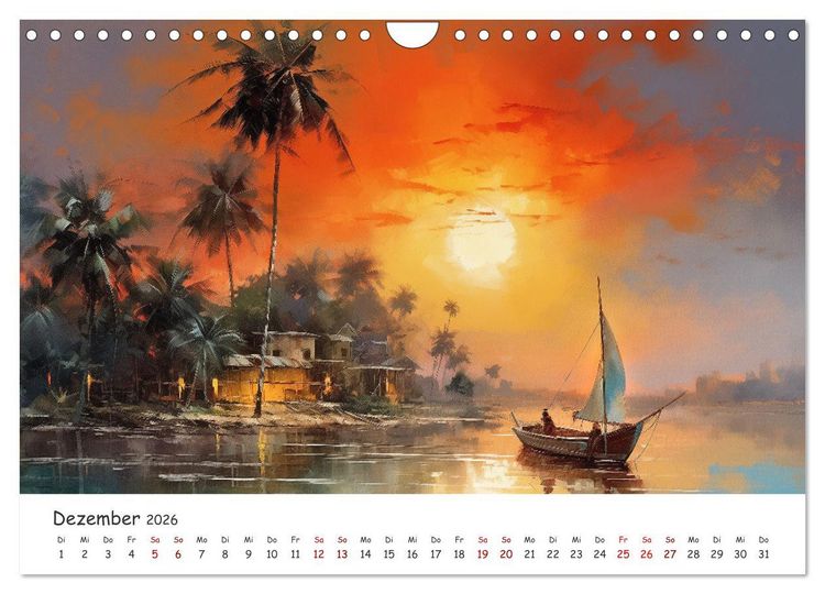 Produktbild: Karibisches Flair (Wandkalender 2026 DIN A4 quer), CALVENDO Monatskalender