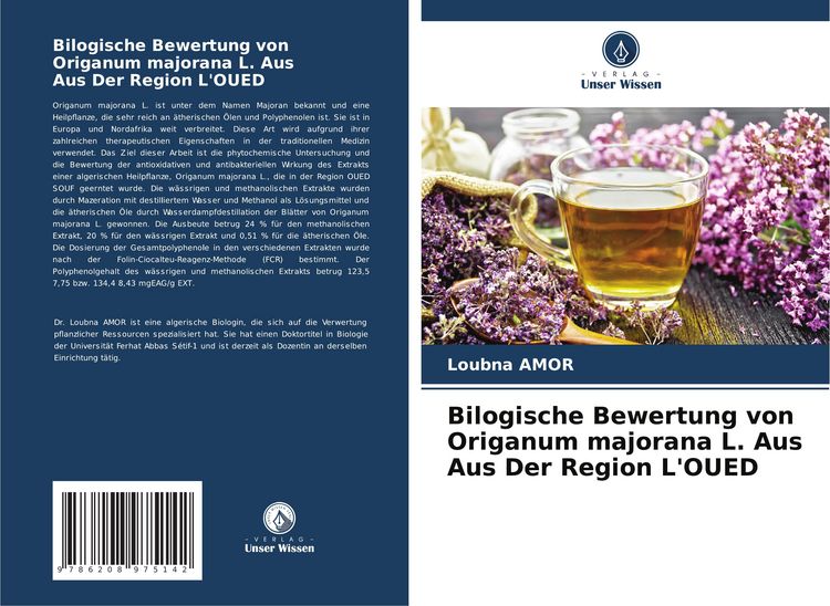 Produktbild: Bilogische Bewertung von Origanum majorana L. Aus Aus Der Region L'OUED