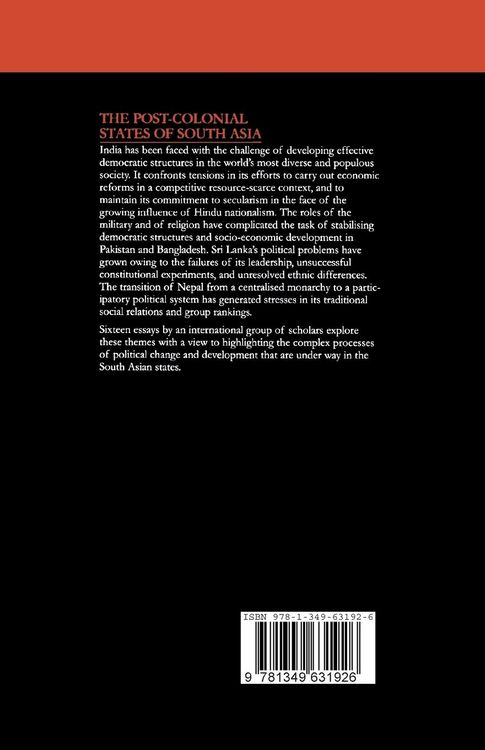 Produktbild: The Post-Colonial States of South Asia