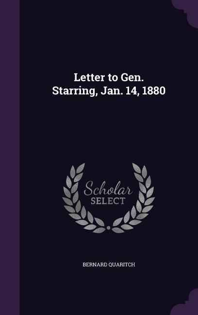 Produktbild: Letter to Gen. Starring, Jan. 14, 1880