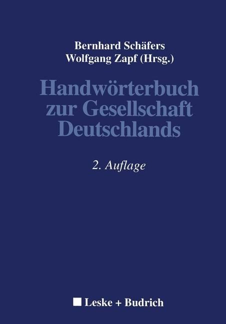 Produktbild: Handw&ouml;rterbuch zur Gesellschaft Deutschlands