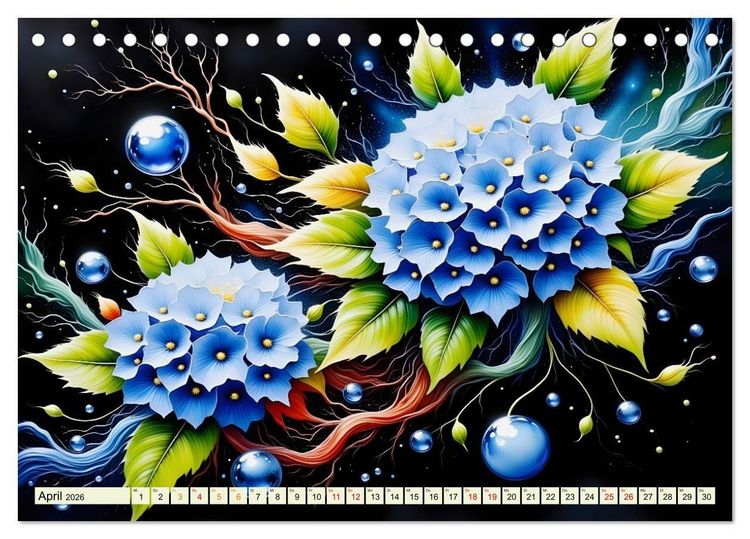 Produktbild: N&auml;chtliche Bl&uuml;tenzauber (Tischkalender 2026 DIN A5 quer), CALVENDO Monatskalender