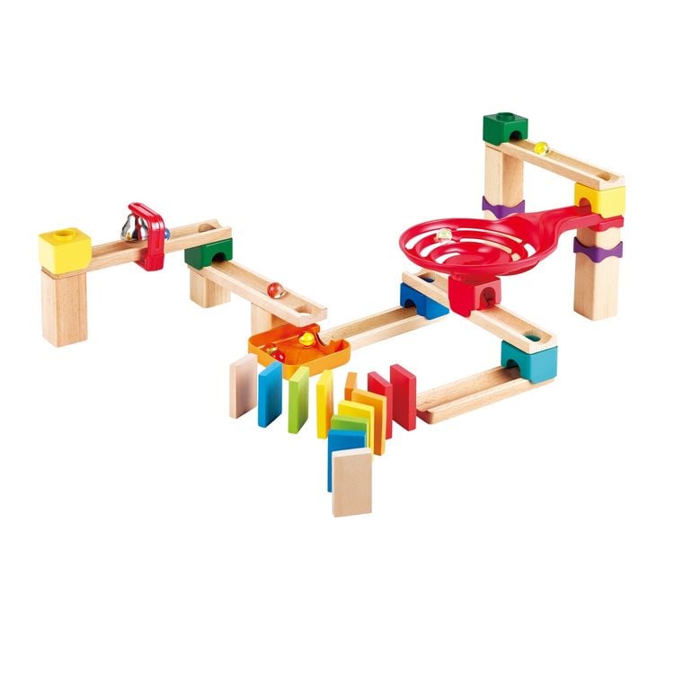 Produktbild: Hape Zweispurige Murmelbahn mit Domino