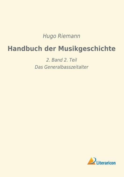 Produktbild: Handbuch der Musikgeschichte