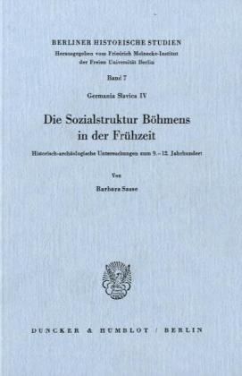 Produktbild: Die Sozialstruktur B&ouml;hmens in der Fr&uuml;hzeit.