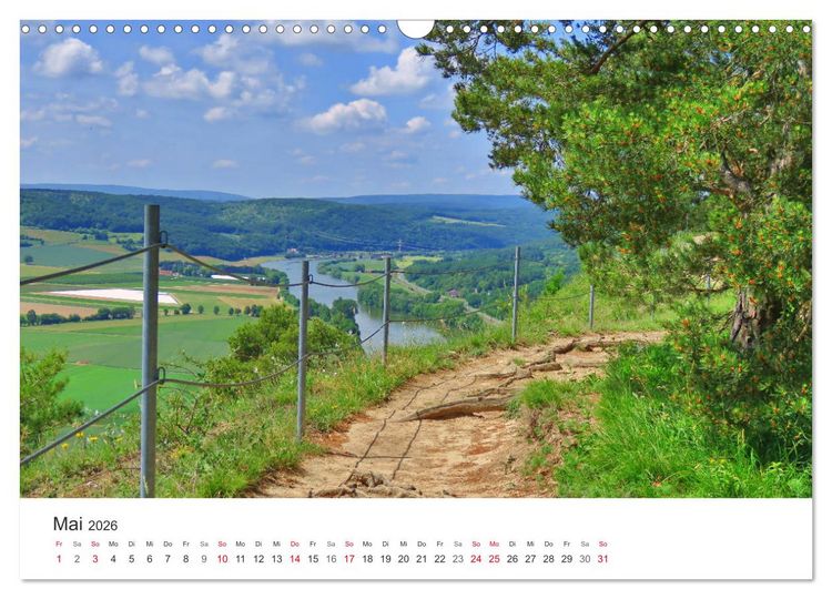 Produktbild: Wege durchs Jahr- Zitate begleiten auf romantisch sch&ouml;nen Wegen (Wandkalender 2026 DIN A3 quer), CALVENDO Monatskalender