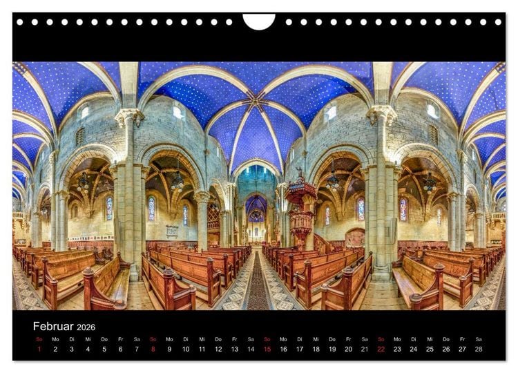 Produktbild: Kapellen, Kirchen und Kathedralen 2026 (Wandkalender 2026 DIN A4 quer), CALVENDO Monatskalender