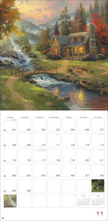 Produktbild: Thomas Kinkade: Land of Light Broschurkalender 2027