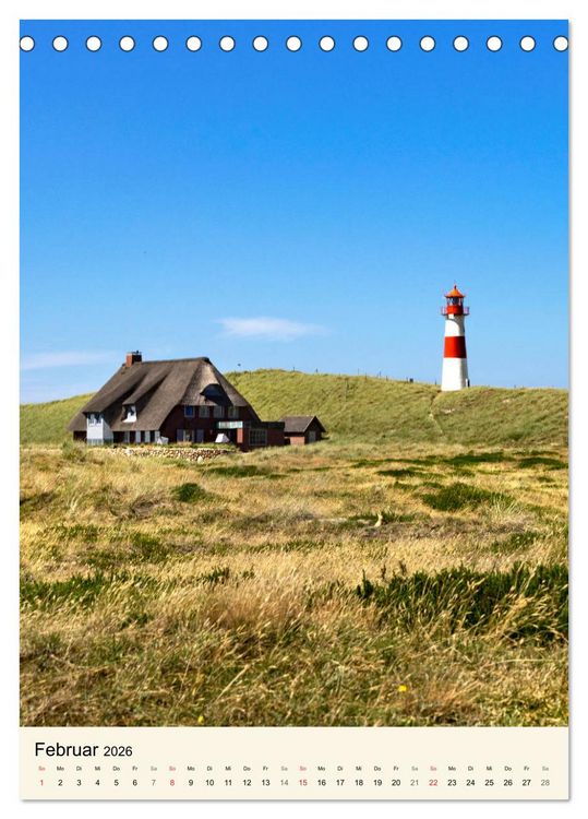 Produktbild: INSEL SYLT, Berauschende Nat&uuml;rlichkeit (Tischkalender 2026 DIN A5 hoch), CALVENDO Monatskalender