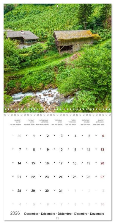 Produktbild: South Tyrol the last mills (Wall Calendar 2026 12 &times; 12 Inch) CALVENDO 12 Month Wall Calendar