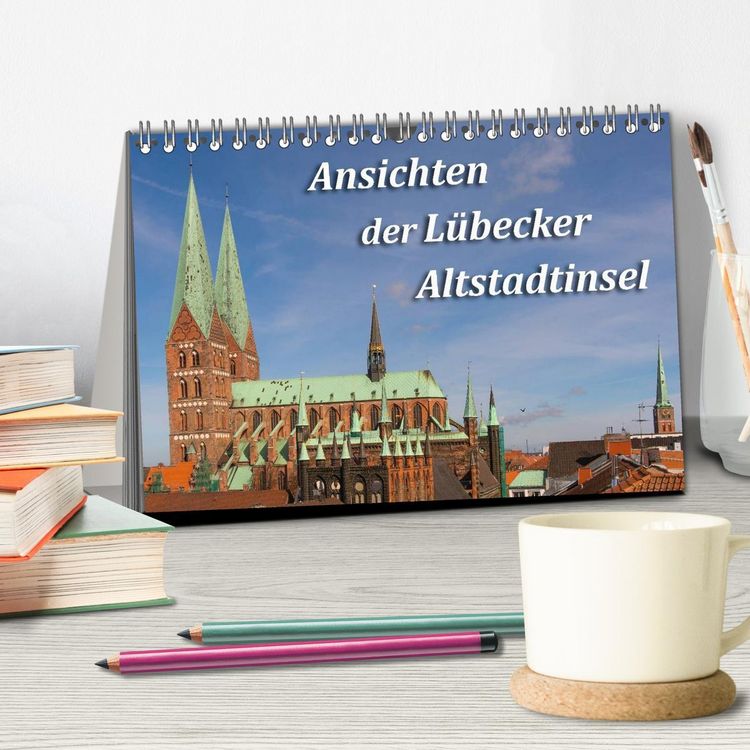 Produktbild: Ansichten der L&uuml;becker Altstadtinsel (Tischkalender 2026 DIN A5 quer), CALVENDO Monatskalender