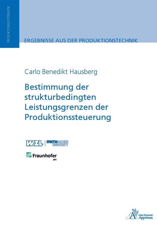 Produktbild: Bestimmung der strukturbedingten Leistungsgrenzen der Produktionssteuerung