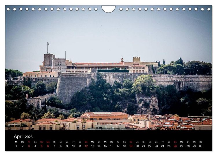 Produktbild: Monaco - Das F&uuml;rstentum an der franz&ouml;sischen Mittelmeerk&uuml;ste (Wandkalender 2026 DIN A4 quer), CALVENDO Monatskalender