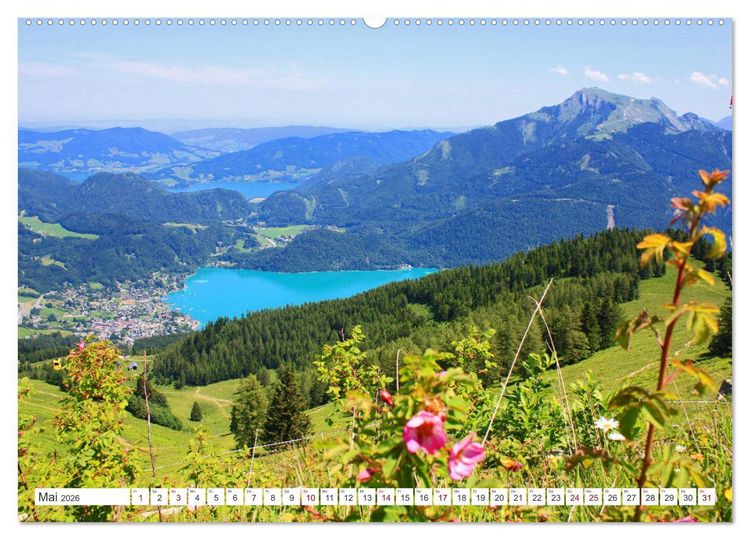 Produktbild: Der sch&ouml;ne Wolfgangsee im Salzkammergut (hochwertiger Premium Wandkalender 2026 DIN A2 quer), Kunstdruck in Hochglanz
