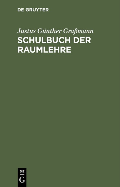 Produktbild: Schulbuch der Raumlehre