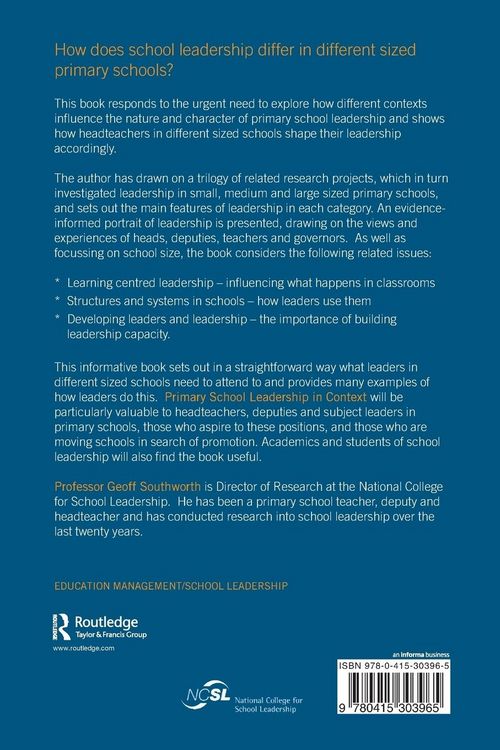 Produktbild: Primary School Leadership in Context