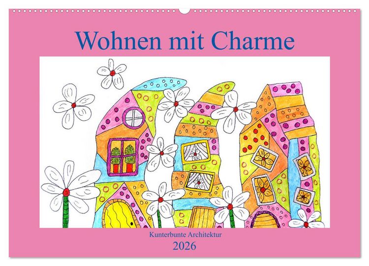 Produktbild: Wohnen mit Charme (Wandkalender 2026 DIN A2 quer), CALVENDO Monatskalender