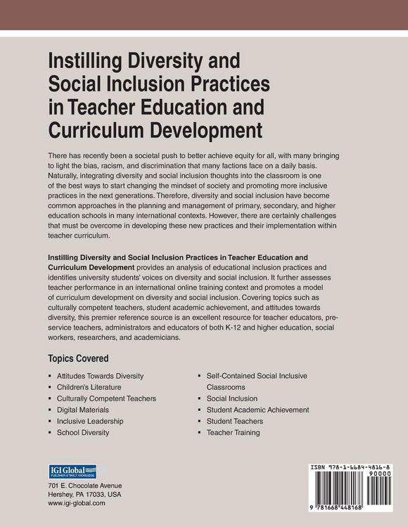 Produktbild: Instilling Diversity and Social Inclusion Practices in Teacher Education and Curriculum Development