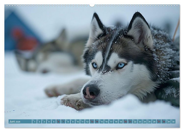 Produktbild: Schlittenhund Tr&auml;ume (Wandkalender 2026 DIN A2 quer), CALVENDO Monatskalender