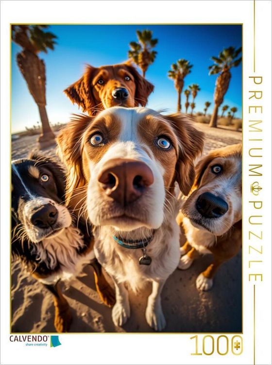 Produktbild: CALVENDO Puzzle Hunde | 1000 Teile Lege-Gr&ouml;&szlig;e 64x48cm Foto-Puzzle f&uuml;r gl&uuml;ckliche Stunden