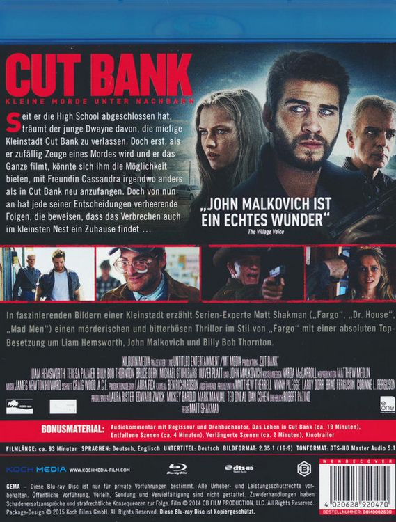 Produktbild: Cut Bank - Kleine Morde unter Nachbarn
