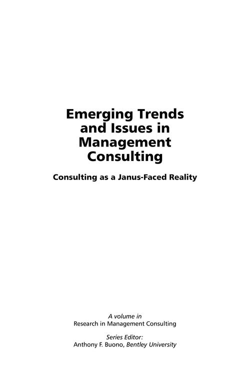 Produktbild: Emerging Trends and Issues in Management Consulting
