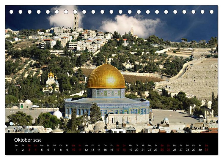 Produktbild: Jerusalem, Bilder die einen bewegen (Tischkalender 2026 DIN A5 quer), CALVENDO Monatskalender