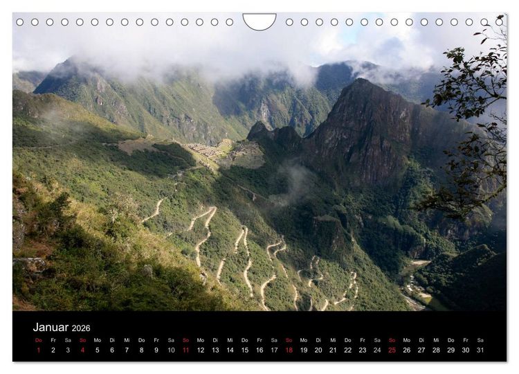 Produktbild: Machu Picchu - Peru (Wandkalender 2026 DIN A4 quer), CALVENDO Monatskalender