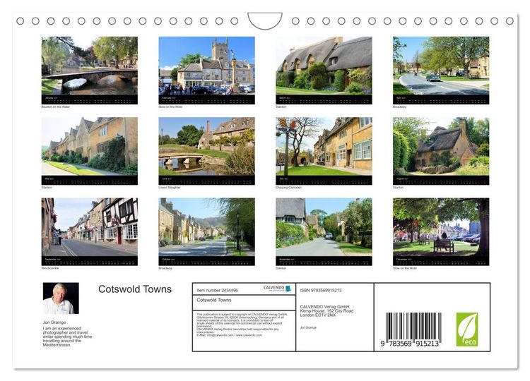 Produktbild: Cotswold Towns (Wall Calendar 2027 DIN A4 landscape), CALVENDO 12 Month Wall Calendar