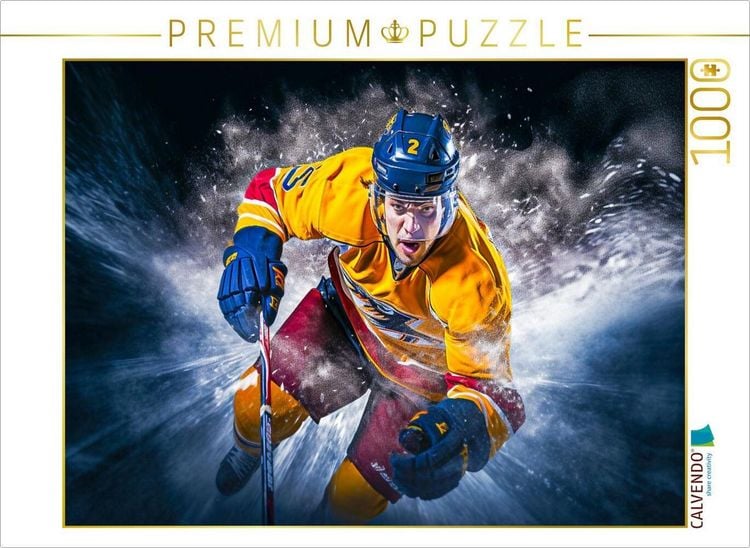 Produktbild: CALVENDO Puzzle Ein Motiv aus dem Kalender Eishockey und positive Gedanken | 1000 Teile Lege-Gr&ouml;&szlig;e 64x48cm Foto-Puzzle f&uuml;r gl&uuml;ckliche Stunden