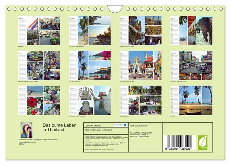 Produktbild: Das bunte Leben in Thailand (Wandkalender 2027 DIN A4 quer), CALVENDO Monatskalender