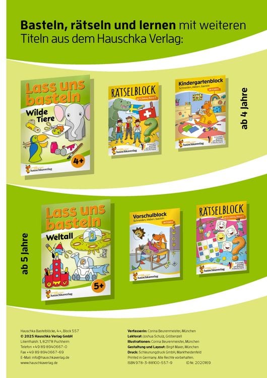 Produktbild: Lass uns basteln &ndash; Bastelbuch ab 4 Jahre &ndash; Dinosaurier