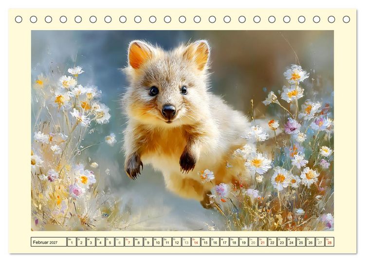 Produktbild: Quokkas. Kleine Gl&uuml;cksboten von Rottnest Island (Tischkalender 2027 DIN A5 quer), CALVENDO Monatskalender