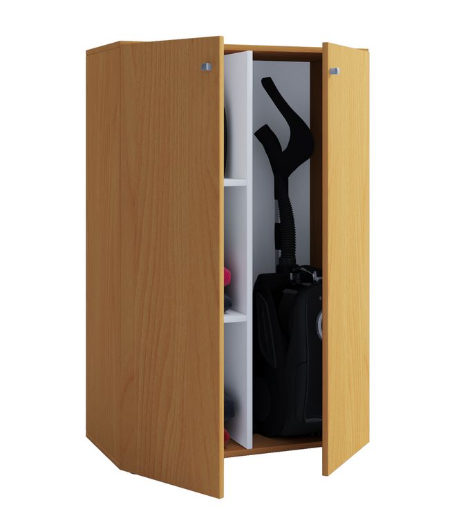Produktbild: Holz Besenschrank Staubsauger Putzschrank Lona L