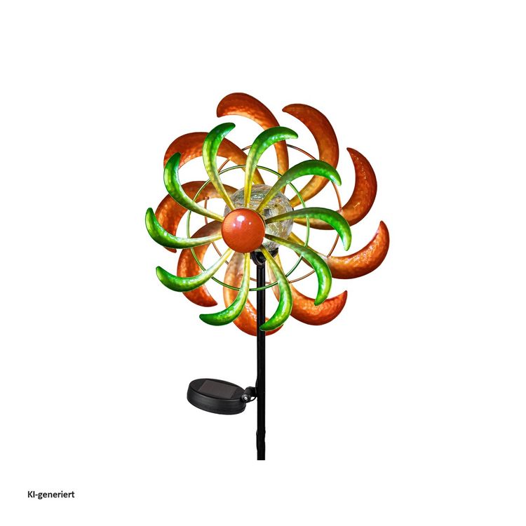Produktbild: formano Windspiel Gartenstecker mit Solarlicht Windspiel Gartenstecker mit Solarlicht