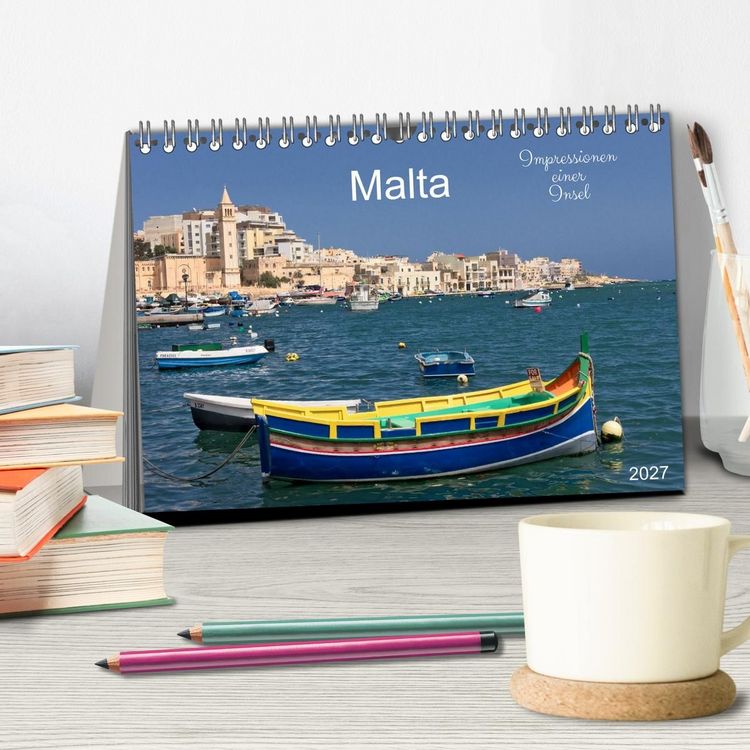 Produktbild: Malta. Impressionen einer Insel (Tischkalender 2027 DIN A5 quer), CALVENDO Monatskalender