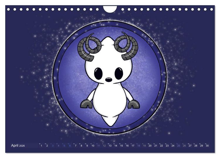 Produktbild: Geister Sternzeichen (Wandkalender 2026 DIN A4 quer), CALVENDO Monatskalender