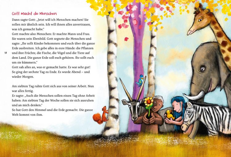 Produktbild: Die bunte Kinderbibel f&uuml;r dich. Farbenfroh illustrierte Bibel mit den wichtigen Bibelstellen. Spielerisch den Glauben entdecken: Christliche Kindergeschichten f&uuml;r Erstleser ab 6 Jahren