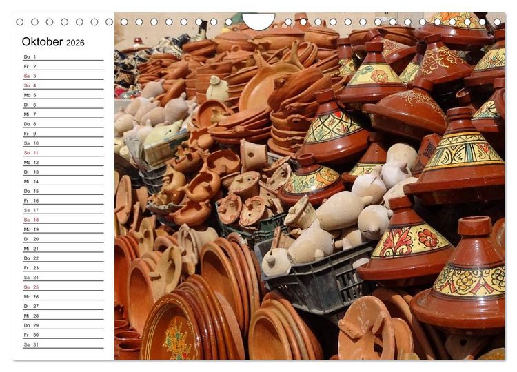 Produktbild: Marokko in Farbe (Wandkalender 2026 DIN A4 quer), CALVENDO Monatskalender