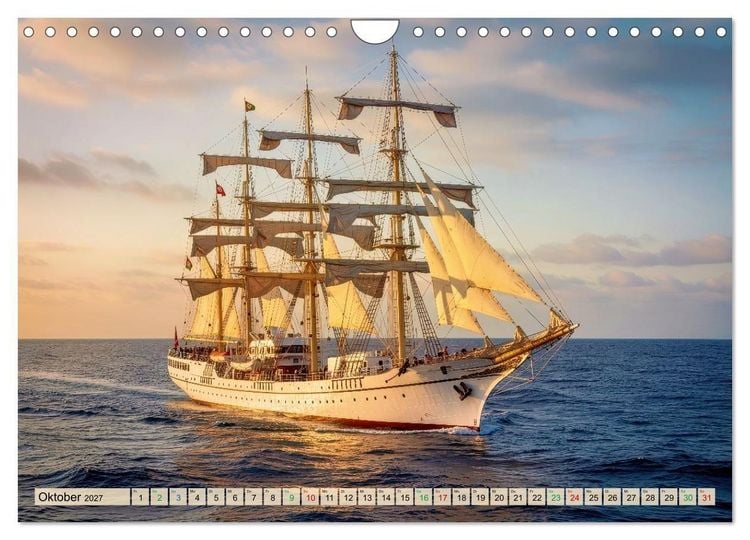 Produktbild: Segelschulschiffe - Weltweit (Wandkalender 2027 DIN A4 quer), CALVENDO Monatskalender