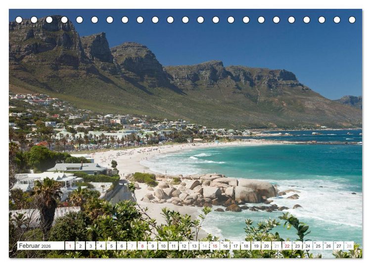 Produktbild: S&uuml;dafrika - Kapstadt (Tischkalender 2026 DIN A5 quer), CALVENDO Monatskalender