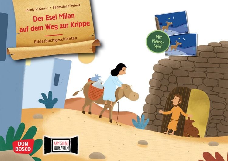 Bild vom Artikel Der Esel Milan auf dem Weg zur Krippe. Kamishibai Bildkartenset vom Autor Jocelyne Garric
