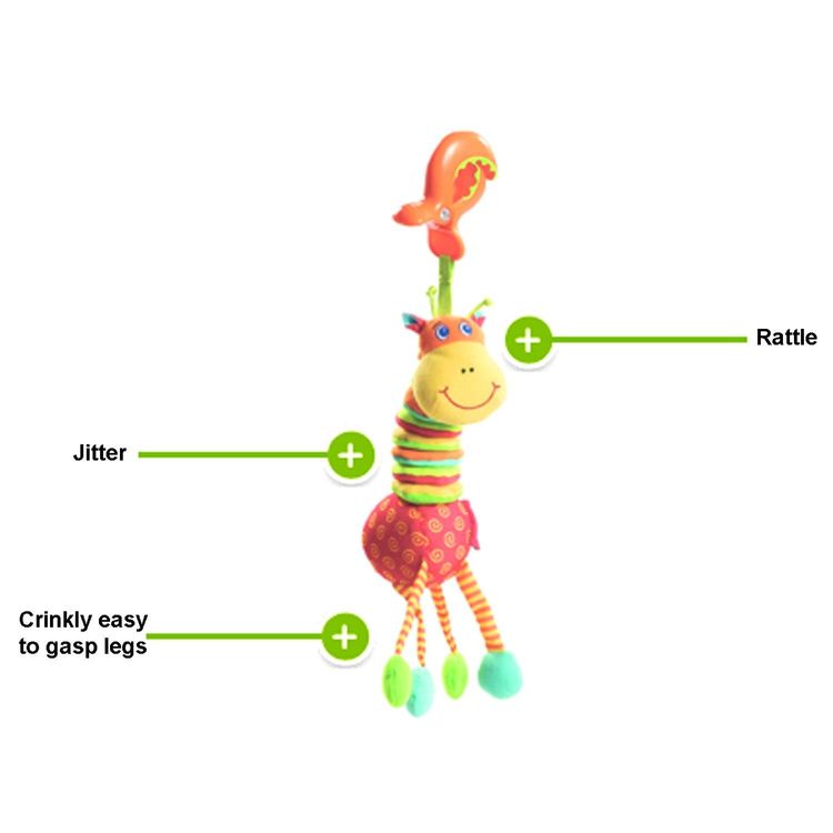 Produktbild: Tiny Love - Tiny Smarts Jittering Giraffe, Baby-Spielzeug, f&uuml;r Bettchen, Kindersitz und Kinderwagen