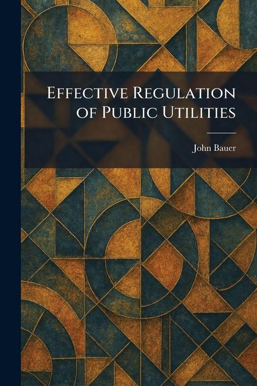Produktbild: Effective Regulation of Public Utilities