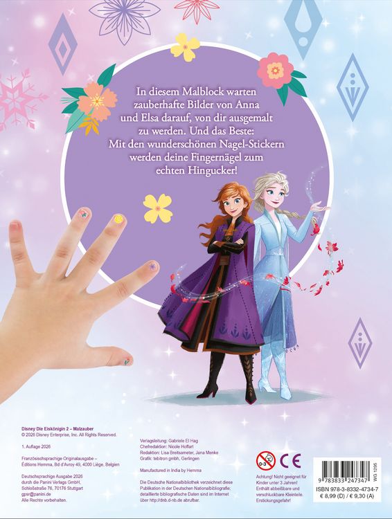 Produktbild: Disney Die Eisk&ouml;nigin 2: Malzauber - Mit bunten Nagelstickern!