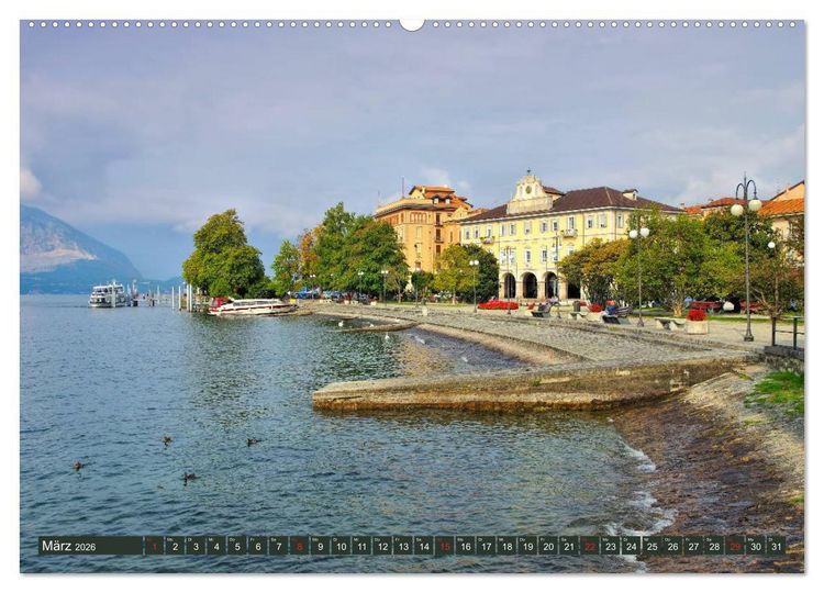 Produktbild: Lago Maggiore - Bezaubernde Orte am Westufer (hochwertiger Premium Wandkalender 2026 DIN A2 quer), Kunstdruck in Hochglanz